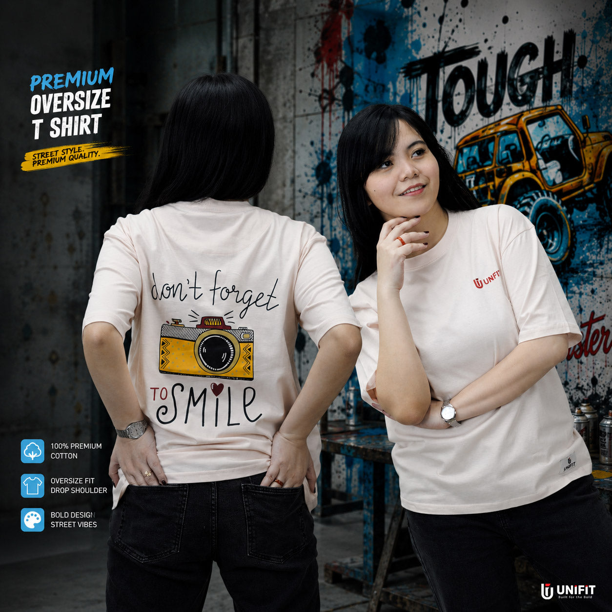 Oversize t shirt Smile
