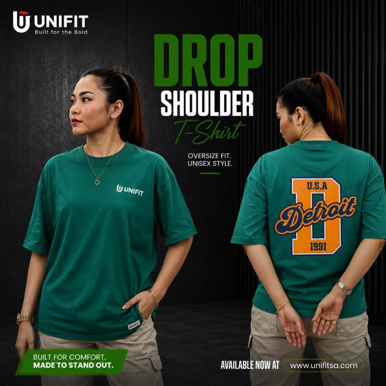 UNIFIT "Detroit 1991" Varsity Oversized Drop Shoulder T-Shirt