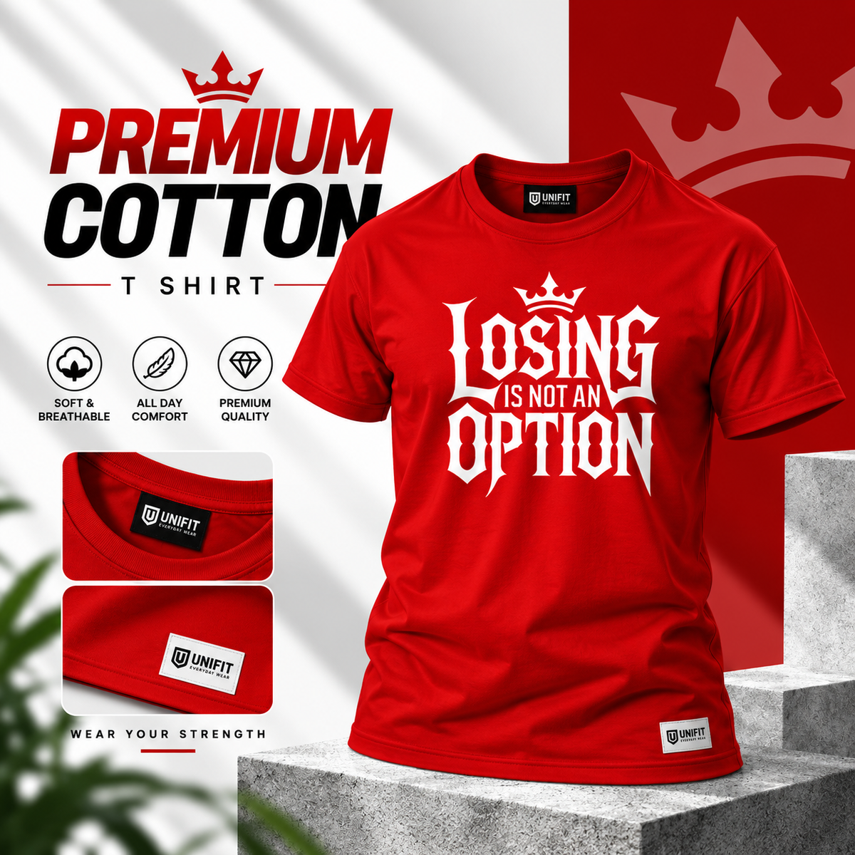 Unisex premium T-shirt-Loosing is not an option