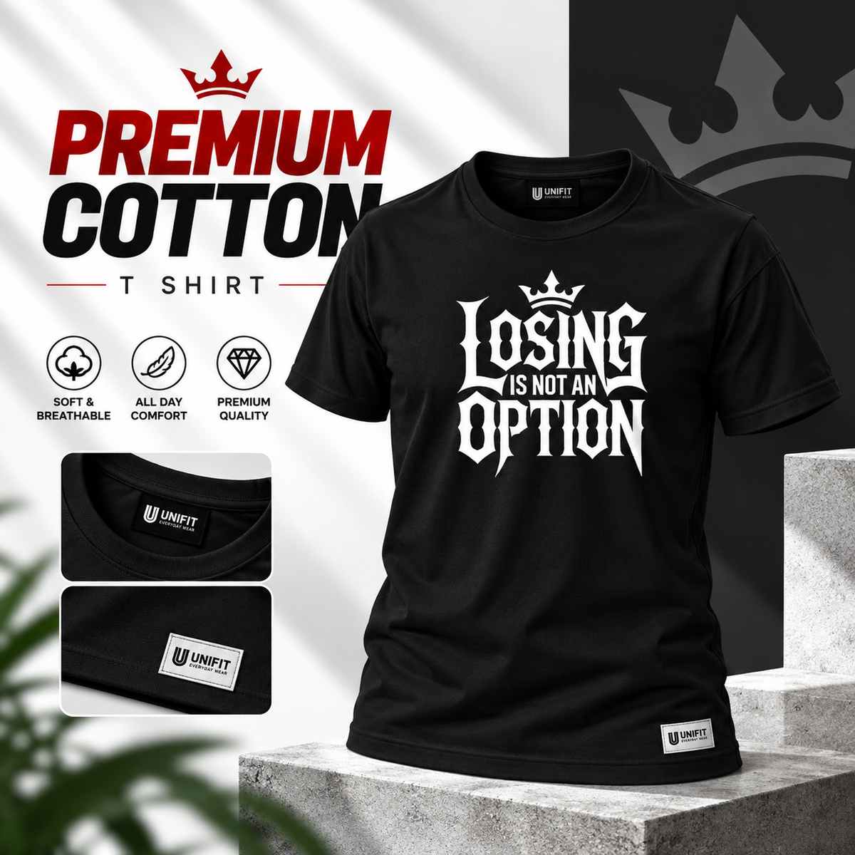 Unisex premium T-shirt-Loosing is not an option